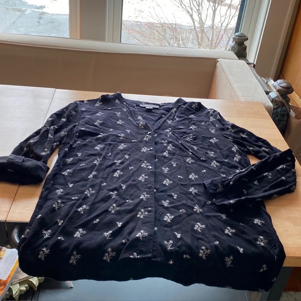 Primark Black and White Floral Top